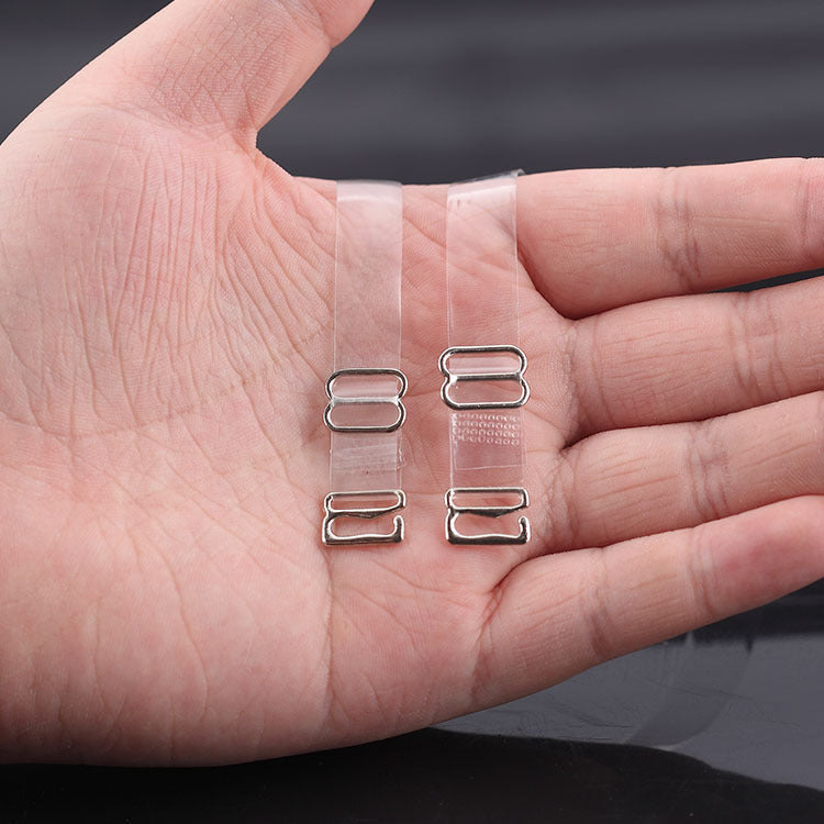 1cm Wide Stainless Steel Buckle See-through Bra Straps Bra Invisible Band