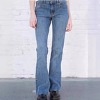 Jeans Slim Fit Low Waist Long Pants