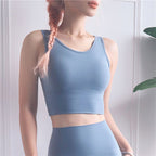 Shockproof gathered sports bra