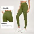 7A Antibacterial Cool Feeling Yoga Pants Outer Wear Pocket High Waist Hip Lift Sports Tights