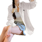 Fashion Casual Solid Color Long Sleeve Blouse